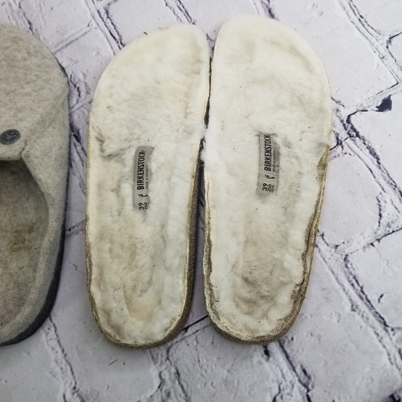 Birkenstock Zermatt wool shearling slippers clogs in oatmeal sold out htf - Picture 3 of 13
